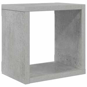 Nástěnné krychlové police 4 ks betonově šedé 22 x 15 x 22 cm - obrázek 5