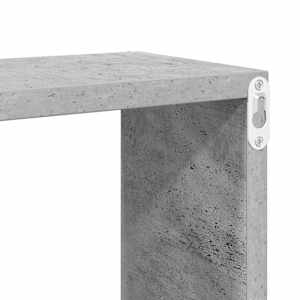 Nástěnné krychlové police 4 ks betonově šedé 22 x 15 x 22 cm - obrázek 9