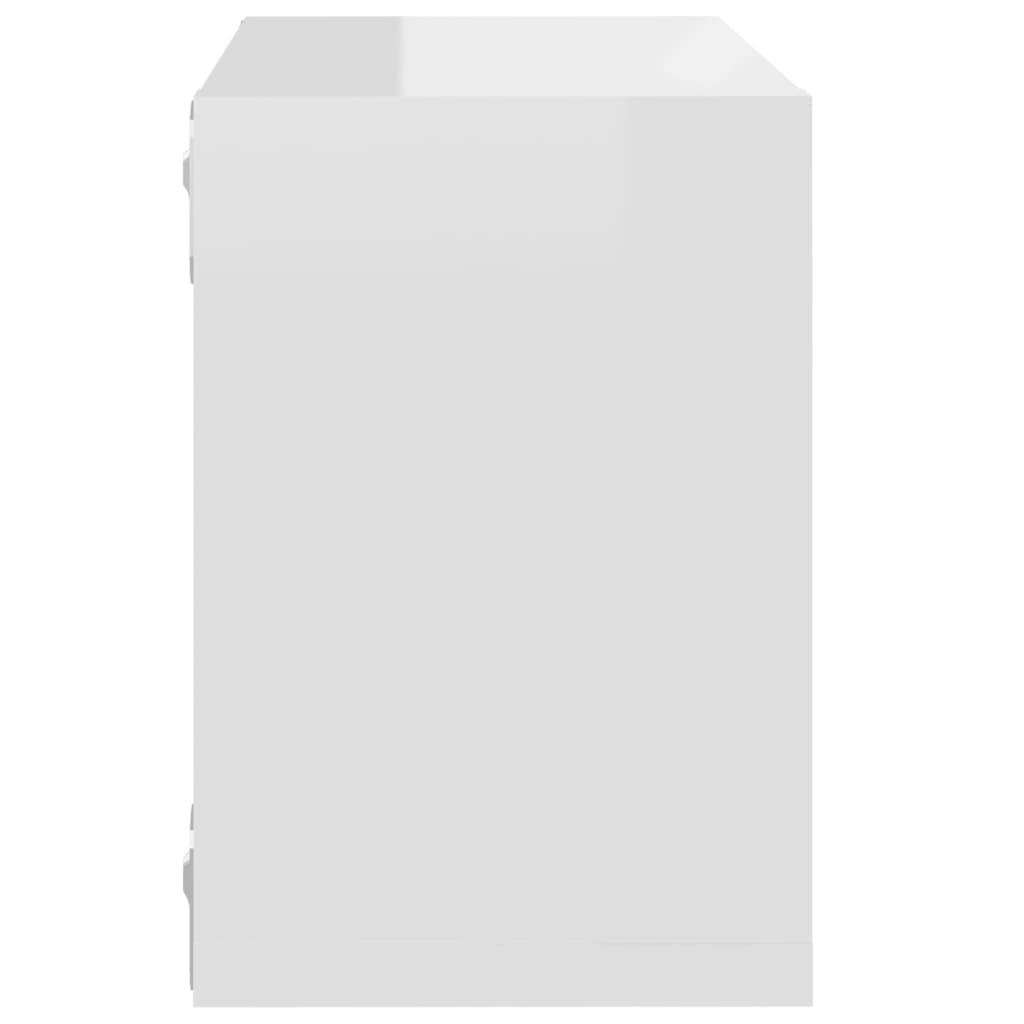 Würfelregale 4 Stk. Hochglanz-Weiß 22x15x22 cm