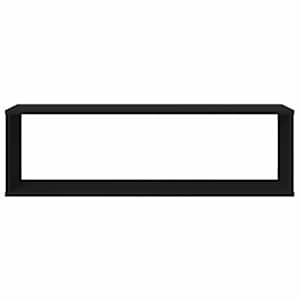 Nástěnné obdélníkové police 4 ks černé 100x15x30 cm kompozit - obrázek 6