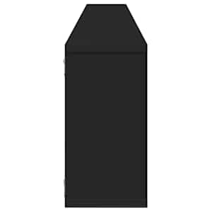 Nástěnné obdélníkové police 4 ks černé 100x15x30 cm kompozit - obrázek 7