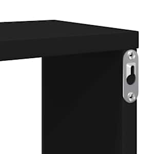 Nástěnné obdélníkové police 4 ks černé 100x15x30 cm kompozit - obrázek 9