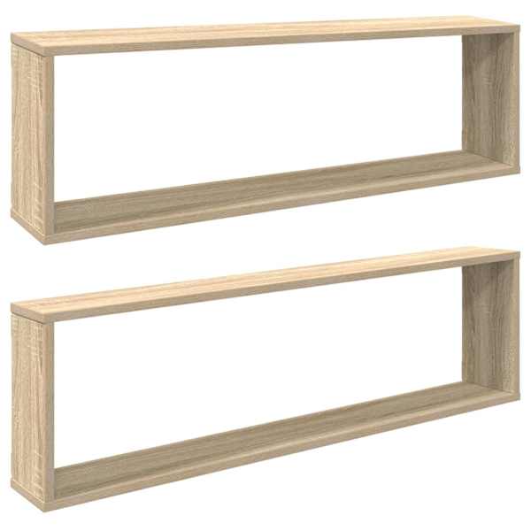 vidaXL kuubikujulised seinariiulid 2 tk Sonoma 100x15x30 cm, tehispuit