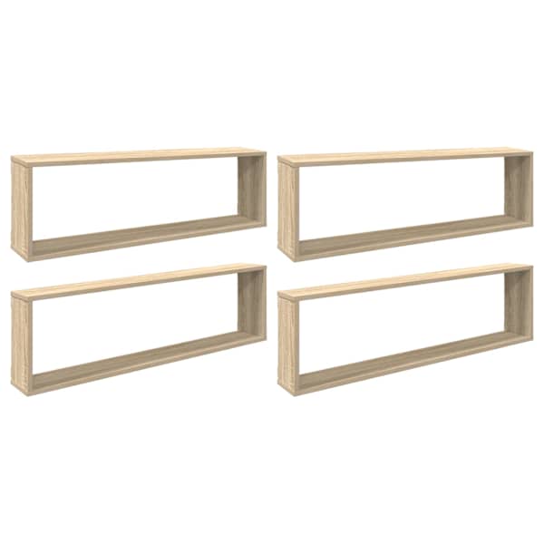 vidaXL kuubikujulised seinariiulid 4 tk Sonoma 100x15x30 cm, tehispuit