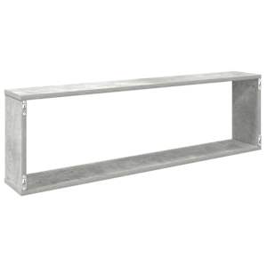 Nástěnné obdélníkové police 2 ks betonově šedé 100 x 15 x 30 cm - obrázek 8