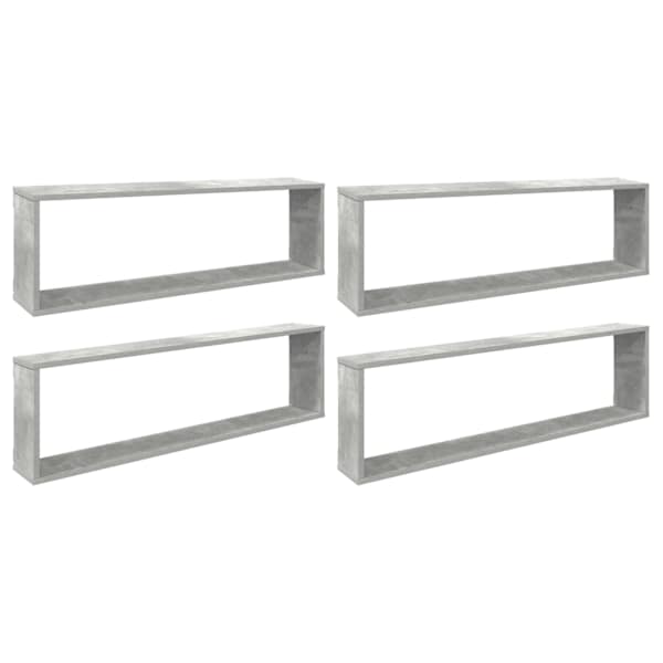 vidaXL kuubikujulised seinariiulid 4 tk betoon 100x15x30 cm, tehispuit
