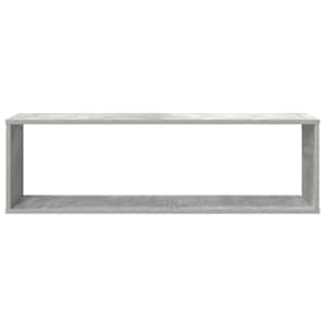 Nástěnné obdélníkové police 6 ks šedé 100x15x30 cm dřevotříska - obrázek 6
