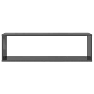 Nástěnné krychlové police 4 ks šedé 100x15x30 cm dřevotříska - obrázek 6