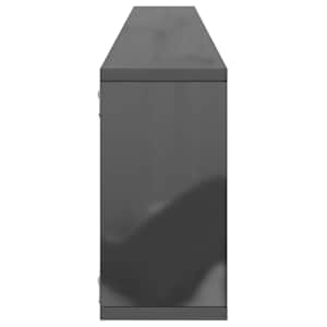 Nástěnné krychlové police 4 ks šedé 100x15x30 cm dřevotříska - obrázek 7