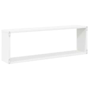 Nástěnné obdélníkové police 2 ks bílé 80x15x26,5 cm kompozit - obrázek 8