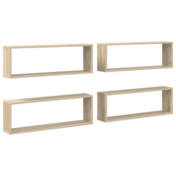 vidaXL kuubikukujulised seinariiulid 4 tk Sonoma 80x15x26,5 cm