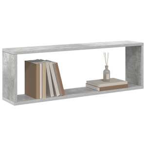 Nástěnné obdélníkové police 2 ks betonově šedé 80x15x26,5 cm - obrázek 4