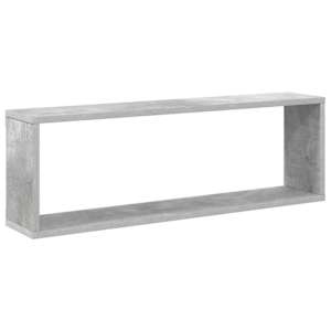 Nástěnné obdélníkové police 2 ks betonově šedé 80x15x26,5 cm - obrázek 5