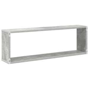 Nástěnné obdélníkové police 2 ks betonově šedé 80x15x26,5 cm - obrázek 8