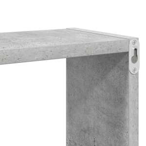 Nástěnné obdélníkové police 2 ks betonově šedé 80x15x26,5 cm - obrázek 9