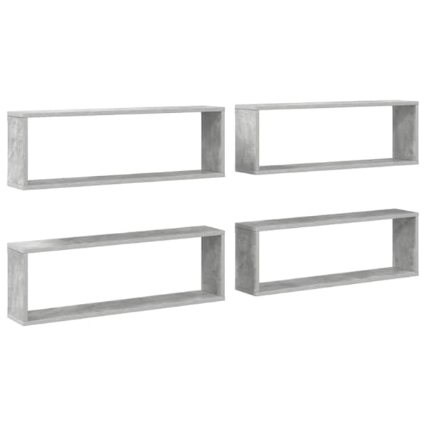 vidaXL kuubikujulised seinariiulid 4 tk betoon 80x15x26,5 cm tehispuit