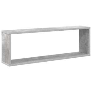 Nástěnné obdélníkové police 6 ks šedé 80x15x26,5 cm dřevotříska - obrázek 5