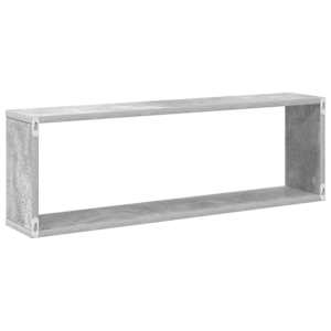 Nástěnné obdélníkové police 6 ks šedé 80x15x26,5 cm dřevotříska - obrázek 8