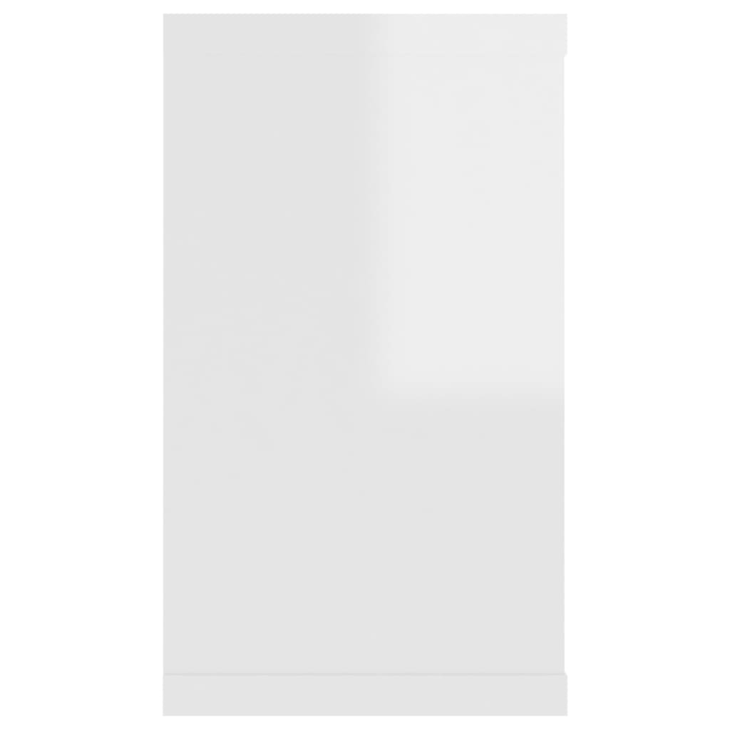 Würfelregale 4 Stk. Hochglanz-Weiß 80x15x26,5 cm Spanplatte