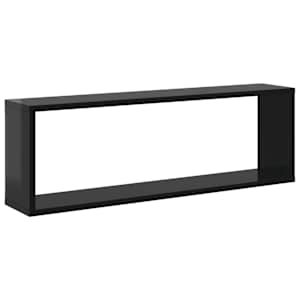 Nástěnné krychlové police 4 ks černé 80x15x26,5 cm dřevotříska - obrázek 5