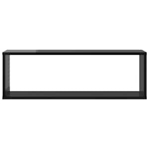 Nástěnné krychlové police 4 ks černé 80x15x26,5 cm dřevotříska - obrázek 6