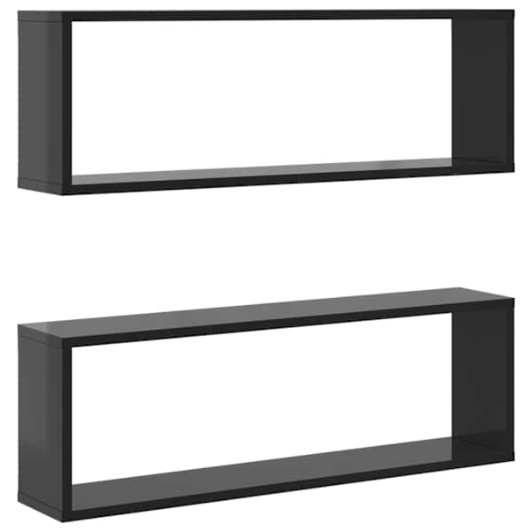 vidaXL kuubikukujulised seinariiulid 2 tk, k&otilde;rgl&auml;ikega hall 80x15x26,5