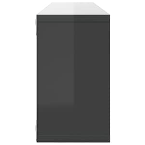 Nástěnné krychlové police 6 ks šedé 80x15x26,5 cm dřevotříska - obrázek 7
