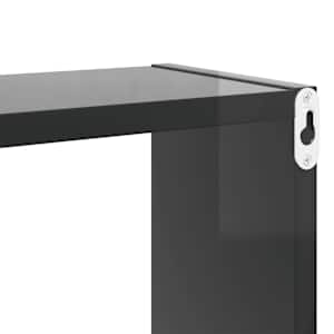Nástěnné krychlové police 6 ks šedé 80x15x26,5 cm dřevotříska - obrázek 9