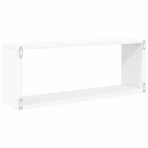 Nástěnné obdélníkové police 2 ks bílé 60 x 15 x 23 cm kompozit - obrázek 7