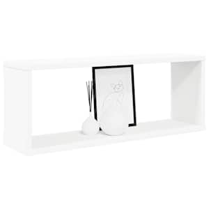 Nástěnné obdélníkové police 4 ks bílé 60 x 15 x 23 cm kompozit - obrázek 3