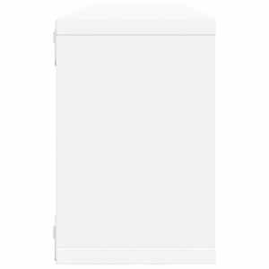 Nástěnné obdélníkové police 4 ks bílé 60 x 15 x 23 cm kompozit - obrázek 6