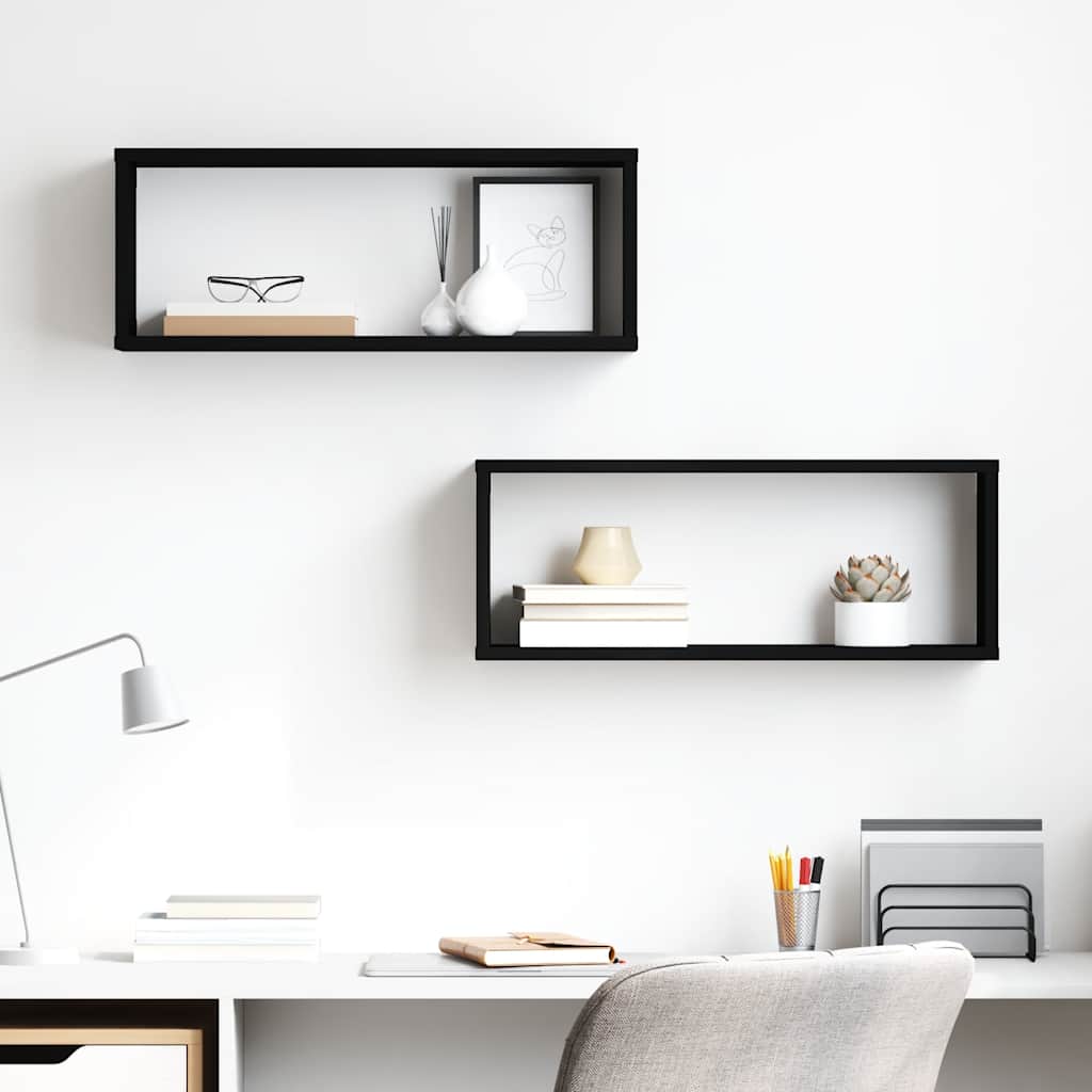 vidaXL P�ki �cienne kostki, 2 szt., czarne, 60x15x23 cm