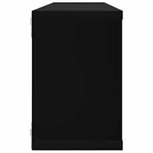 Nástěnné obdélníkové police 4 ks černé 60 x 15 x 23 cm kompozit - obrázek 6