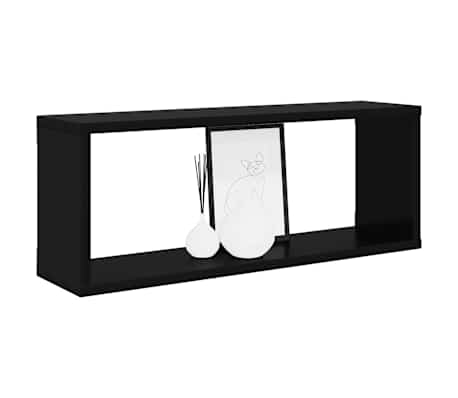 vidaXL W&uuml;rfelregale 6 Stk. Schwarz 60x15x23 cm Holzwerkstoff