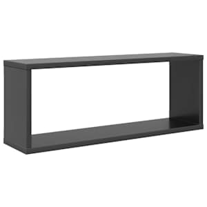 Nástěnné obdélníkové police 6 ks šedé 60 x 15 x 23 cm kompozit - obrázek 4