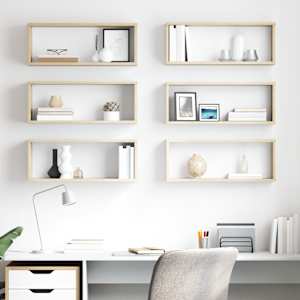 Stenske police kockaste 6 kosov sonoma hrast 60x15x23 cm