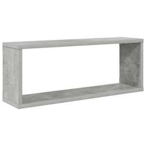 Nástěnné obdélníkové police 2 ks betonově šedé 60 x 15 x 23 cm - obrázek 4