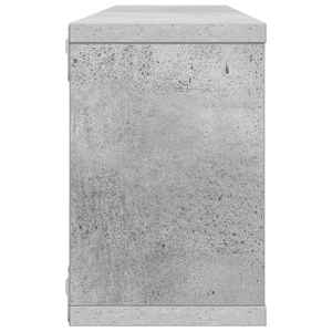 Nástěnné obdélníkové police 2 ks betonově šedé 60 x 15 x 23 cm - obrázek 6