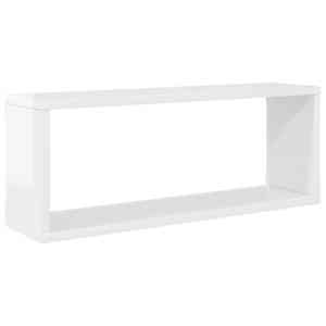 Nástěnné obdélníkové police 2 ks bílé lesk 60x15x23 cm kompozit - obrázek 4