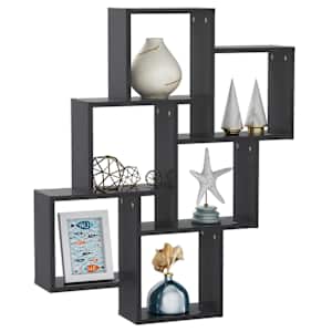 vidaXL Sieninė lentyna, pilkos spalvos, 78x15x93cm, apdirbta mediena