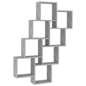 vidaXL seinariiul, kuup, betoonhall, 90 x 15 x 119 cm, tehispuit
