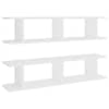 vidaXL seinariiulid 2 tk, valge, 90x18x20 cm, puitlaastplaat