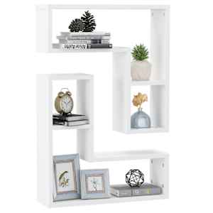 vidaXL Seinähyllyt 2 kpl valkoinen 50x15x50 cm tekninen puu