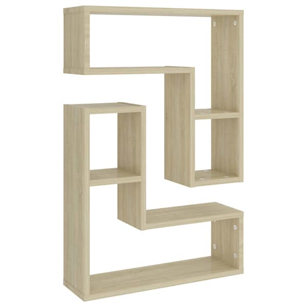 vidaXL seinariiulid 2 tk, Sonoma tamm, 50 x 15 x 50 cm, tehispuit