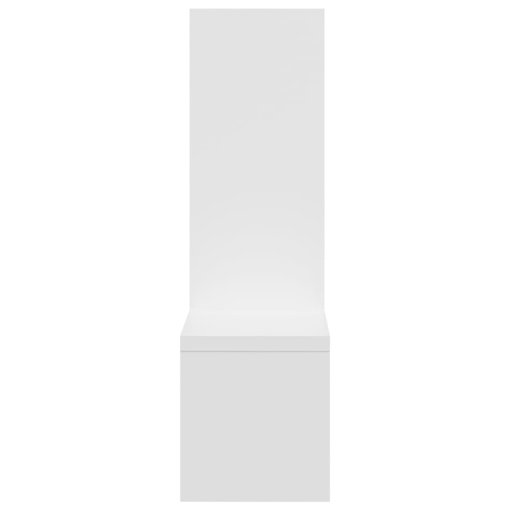 Wandregale 2 Stk. Weiß 50x15x50 cm Spanplatte