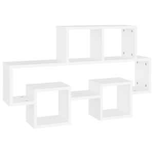 vidaXL autokujuline seinariiul, valge, 82 x 15 x 51 cm, tehispuit