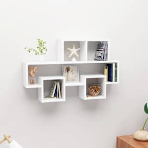 Stenska polica v obliki avtomobila bela 82x15x51 cm iverna pl.