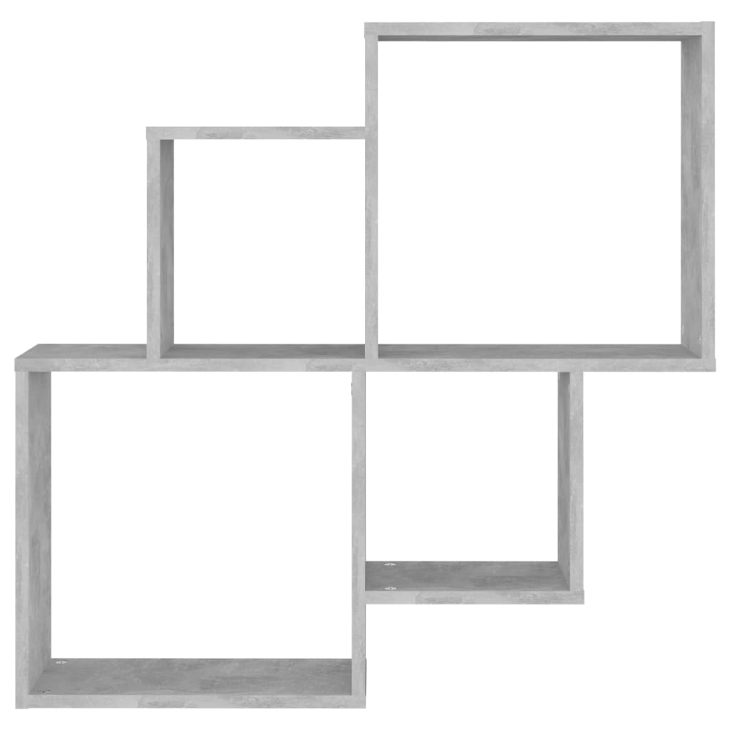 

vidaXL Wandschap kubus 80x15x78,5 cm spaanplaat betongrijs