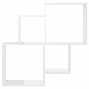 vidaXL W&uuml;rfelregal Hochglanz-Wei&szlig; 80x15x78,5 cm Holzwerkstoff