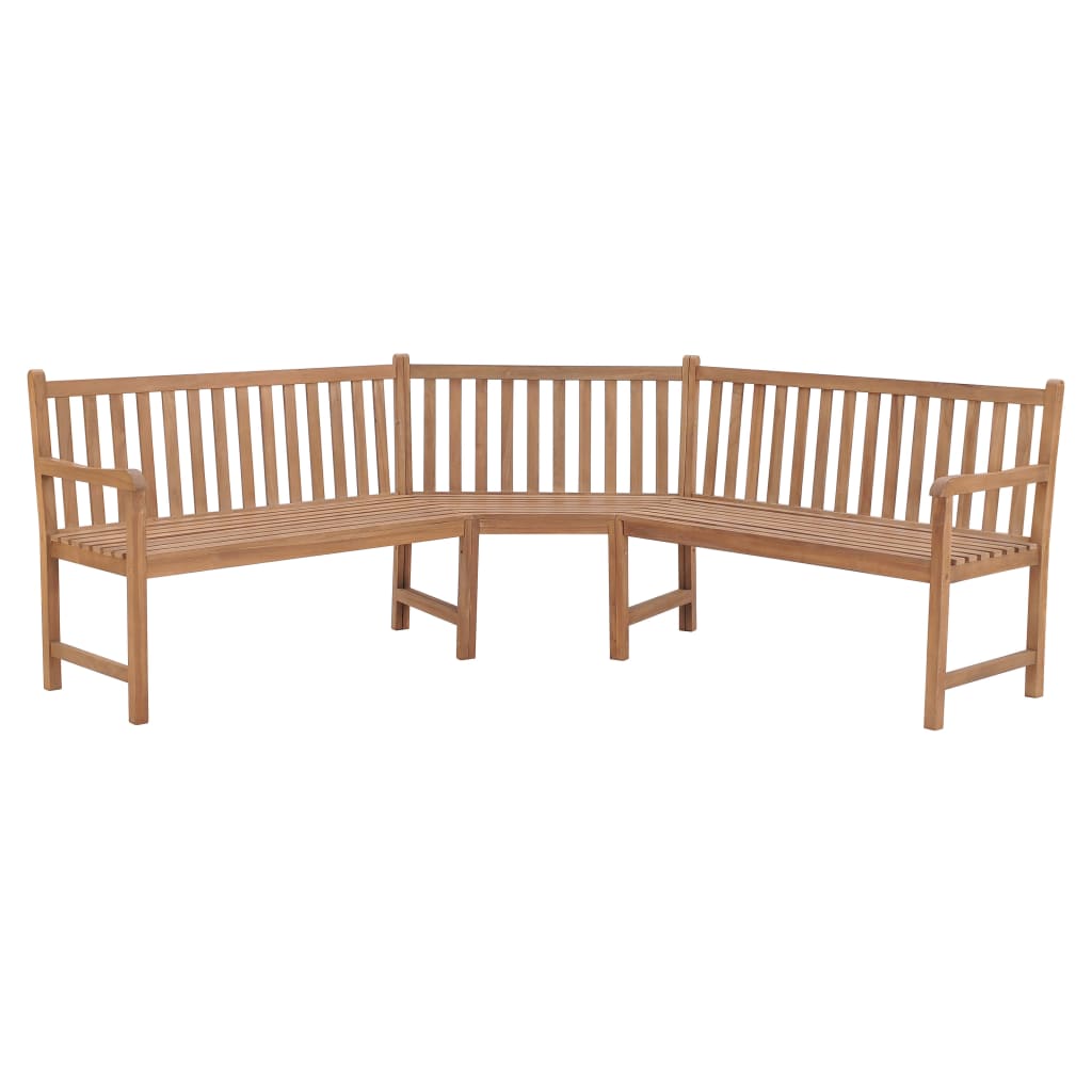 Image of vidaXL Garden Corner Bench 185x185x90 cm Solid Teak Wood